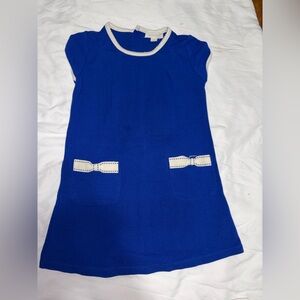Pumpkin Patch Royal Blue Dress with White Trim